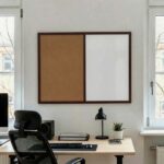 Kombinovaná tabule bílá v dřevěném rámu NATURE LINE Palisandr