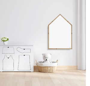 Produkt Magnetická tabule Domček v dřevěném rámu – 7 barev rámu