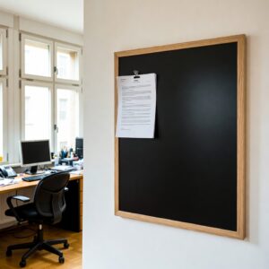 Produkt Černá magnetická tabule NATURE LINE v dřevěném rámu SVĚTLÝ DUB