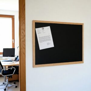 Produkt Černá křídová tabule NATURE LINE v dřevěném rámu SVĚTLÝ DUB