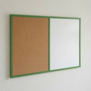 Produkt Kombinovaná tabule v zeleném dřevěném rámu COLOR