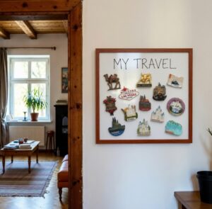 Produkt Bílá tabule na magnetky NATURE LINE v dřevěném rámu MAHAGON
